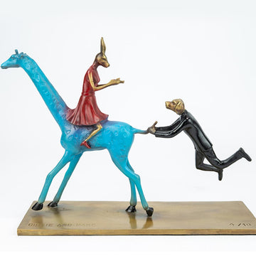They Loved a Wild Adventure Every Day of the Week (Bronze Sculpture, Miniature)