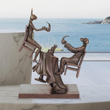 It Was a Windy Day in Paris (Bronze Sculpture)