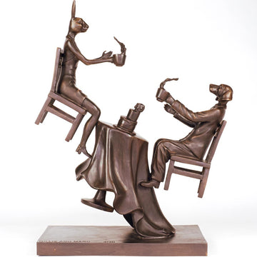 It Was a Windy Day in Paris (Bronze Sculpture)
