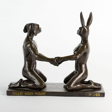 They Loved Drinking Wine and Kissing Afterwards (Bronze Sculpture)