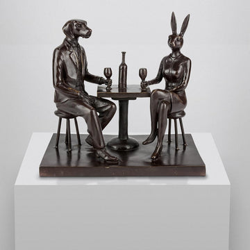 The Wine Drinkers (Bronze Sculpture)