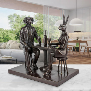 The Wine Drinkers (Bronze Sculpture)
