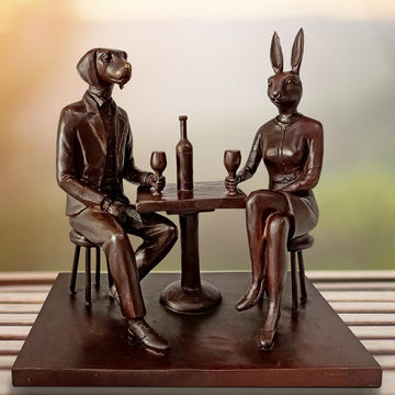 The Wine Drinkers (Bronze Sculpture)