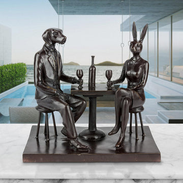 The Wine Drinkers (Bronze Sculpture)