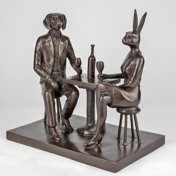 The Wine Drinkers (Bronze Sculpture)
