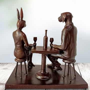 The Wine Drinkers (Bronze Sculpture)