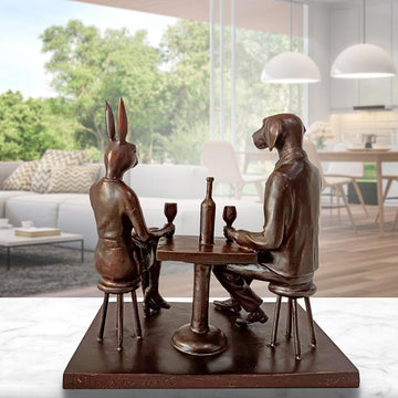 The Wine Drinkers (Bronze Sculpture)