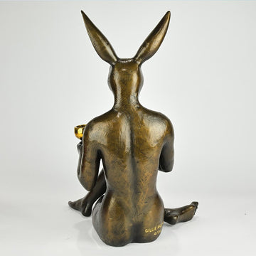 She Loved a Good Red (Bronze Sculpture)