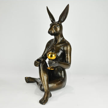 She Loved a Good Red (Bronze Sculpture)
