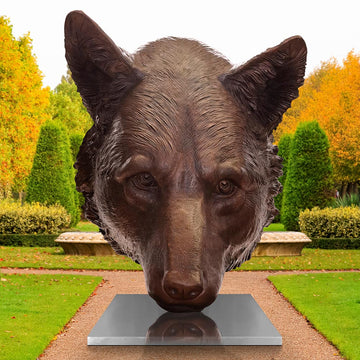 Tala the Red Wolf was Thinking Big (Bronze Sculpture)