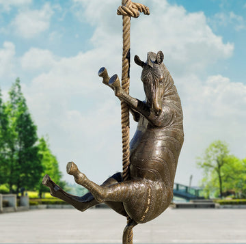 Climbing Zebra (Bronze Sculpture)