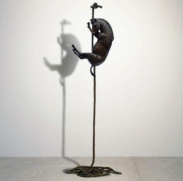 Climbing Zebra (Bronze Sculpture)