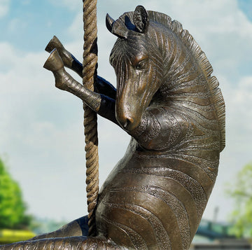 Climbing Zebra (Bronze Sculpture)