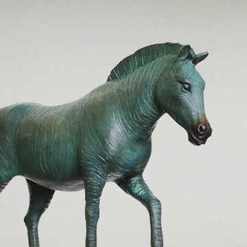 Zebra Reaches New Heights (Bronze Sculpture)