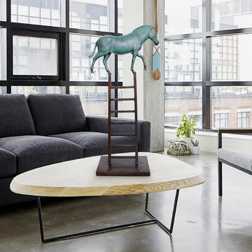 Zebra Reaches New Heights (Bronze Sculpture)