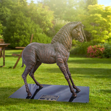 Wild Baby Grevy's Zebra (Bronze Sculpture)