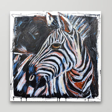 The zebra would always walk the line (Original Painting)